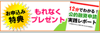 申込み特典(公的融資申請実践レポート)のご案内